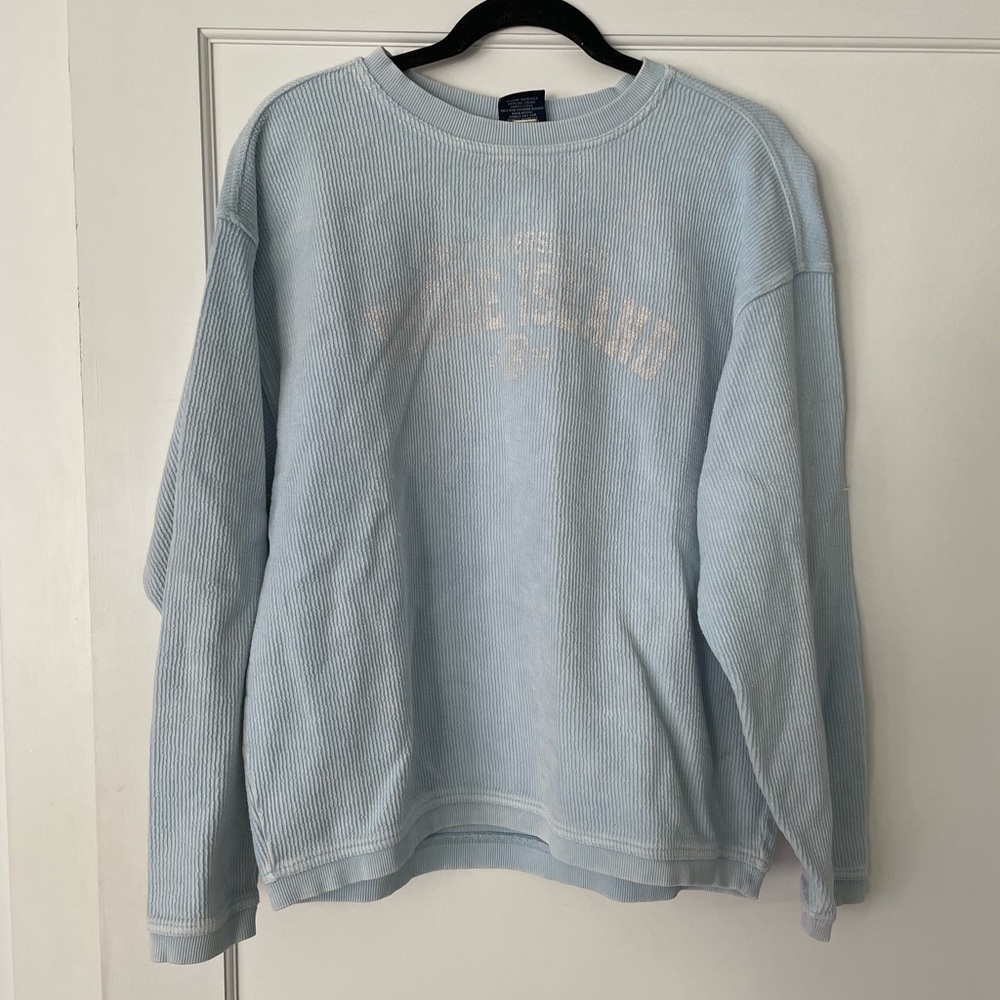 URI light blue faded crewneck sweatshirt